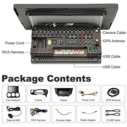 IYING IYING 10 Inch Car Stereo Radio Wireless CarPlay Android Auto 4GB+64GB 8-Core 1280x720 Touch Screen Android 10 for Jeep Wrangler 2011-2014 AM/FM WiFi Bluetooth GPS Navigation in-Dash Car Multimedia