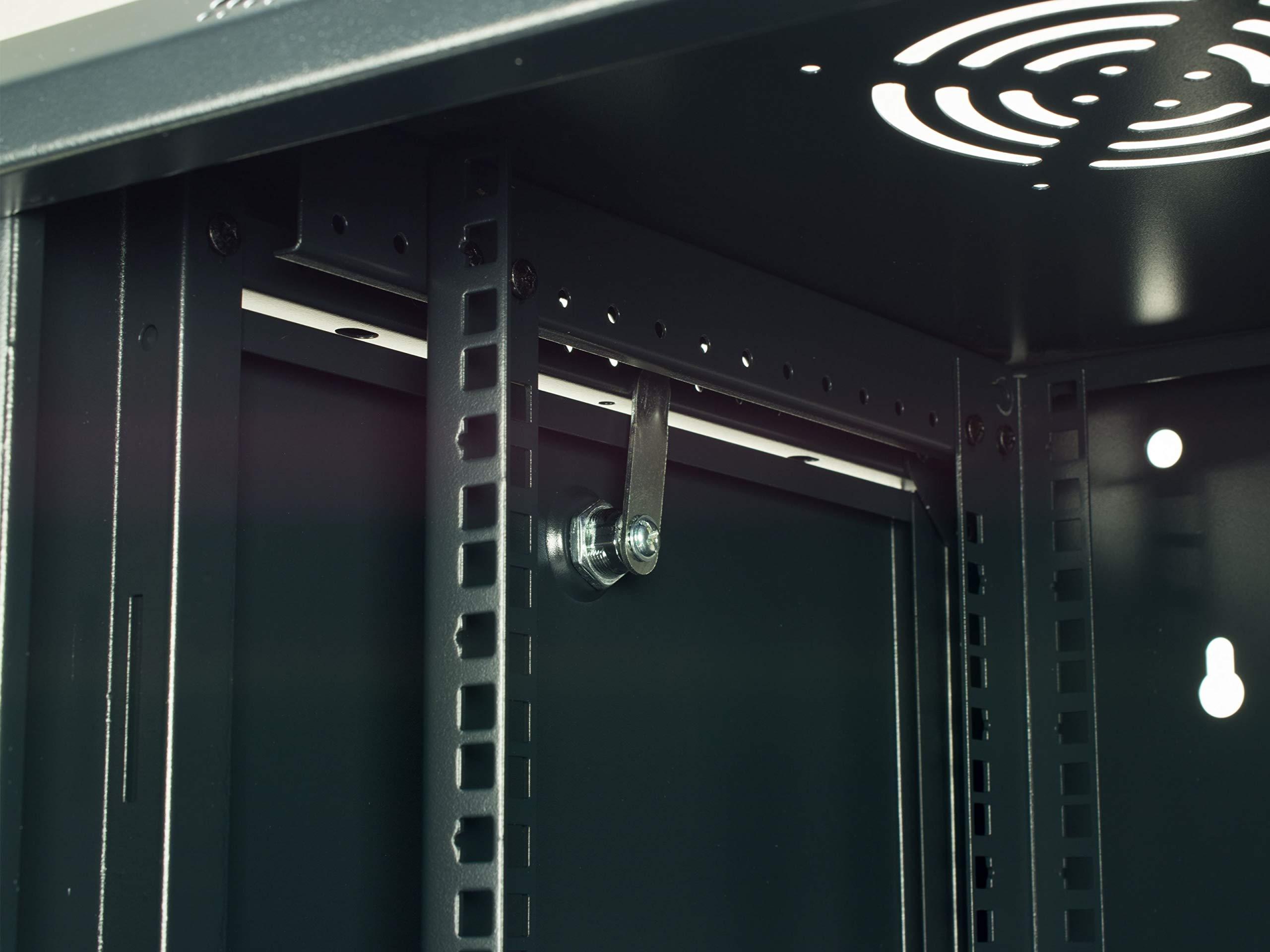 Networx® Networx 6U Wall Mount Server Cabinet - 18 Inch Depth, Vented Door, Flat Packed