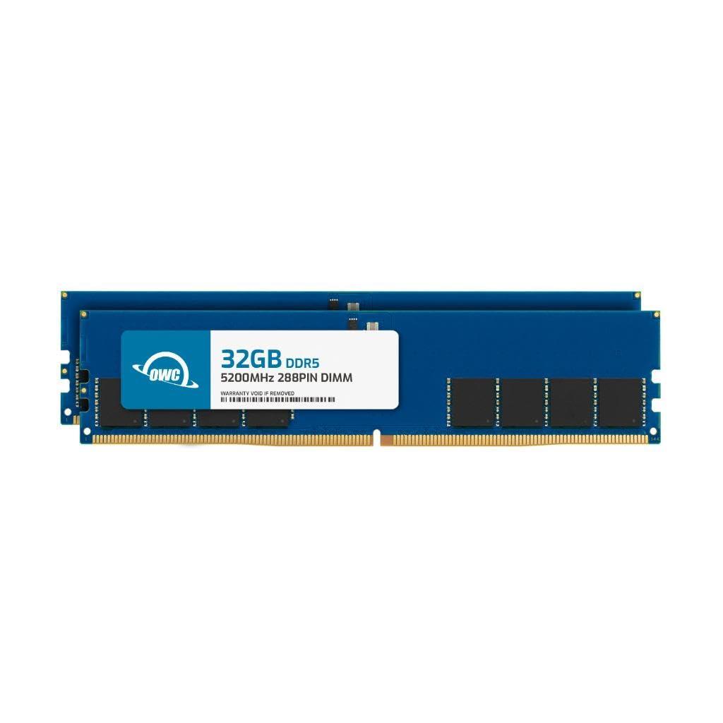 OWC OWC 64GB (2x32GB) DDR5 5200 PC5-41600 CL42 2Rx8 288-pin 1.1V Non-ECC UDIMM Memory RAM Module Upgrade Compat with HP OMEN 25L GT15-1075t 25L GT15-2085t 40L GT21-1490xt 40L GT21-2085t 45L GT22-1455xt
