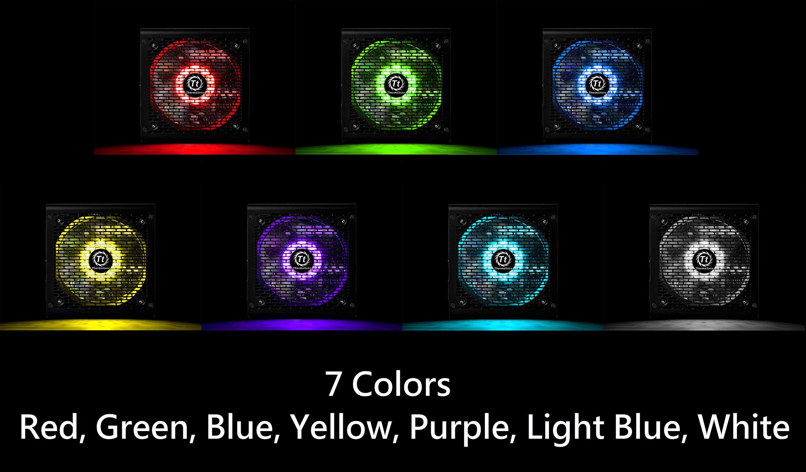 Thermaltake Thermaltake Toughpower GX1 RGB 600W Gold SLI/Crossfire Ready Continuous Power RGB LED ATX12V v2.4 / EPS v2.92 80 Plus Gold Certified 5 Year Warranty Non Modular Power Supply PS-TPD-0600NHFAGU-1