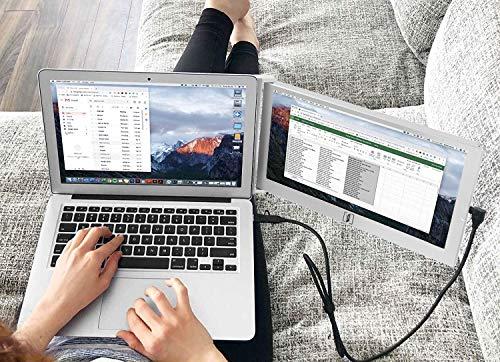 SideTrak SideTrak Slide Portable Monitor for Laptop 12.5" FHD 1080P IPS Attachable Laptop Screen | Efficient USB Power | Compatible with Mac & Chrome 13" -17" Laptops (Patent Pending) | Silver