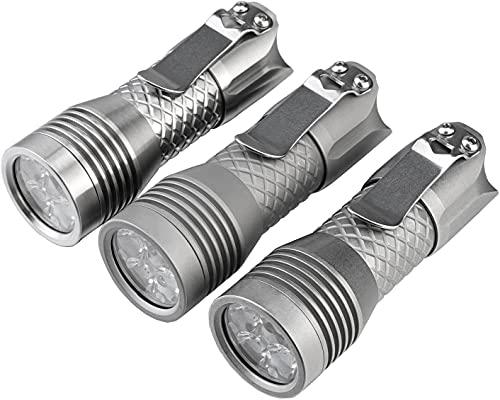 MecArmy MecArmy PS16 Stainless Steel Ultra Bright Flashlight, 2000 Lumens with 4 XP-G2 LEDs Super Long Lasting USB Rechargeable Handheld EDC Compact Flashlight for Everyday Carry (Polished)