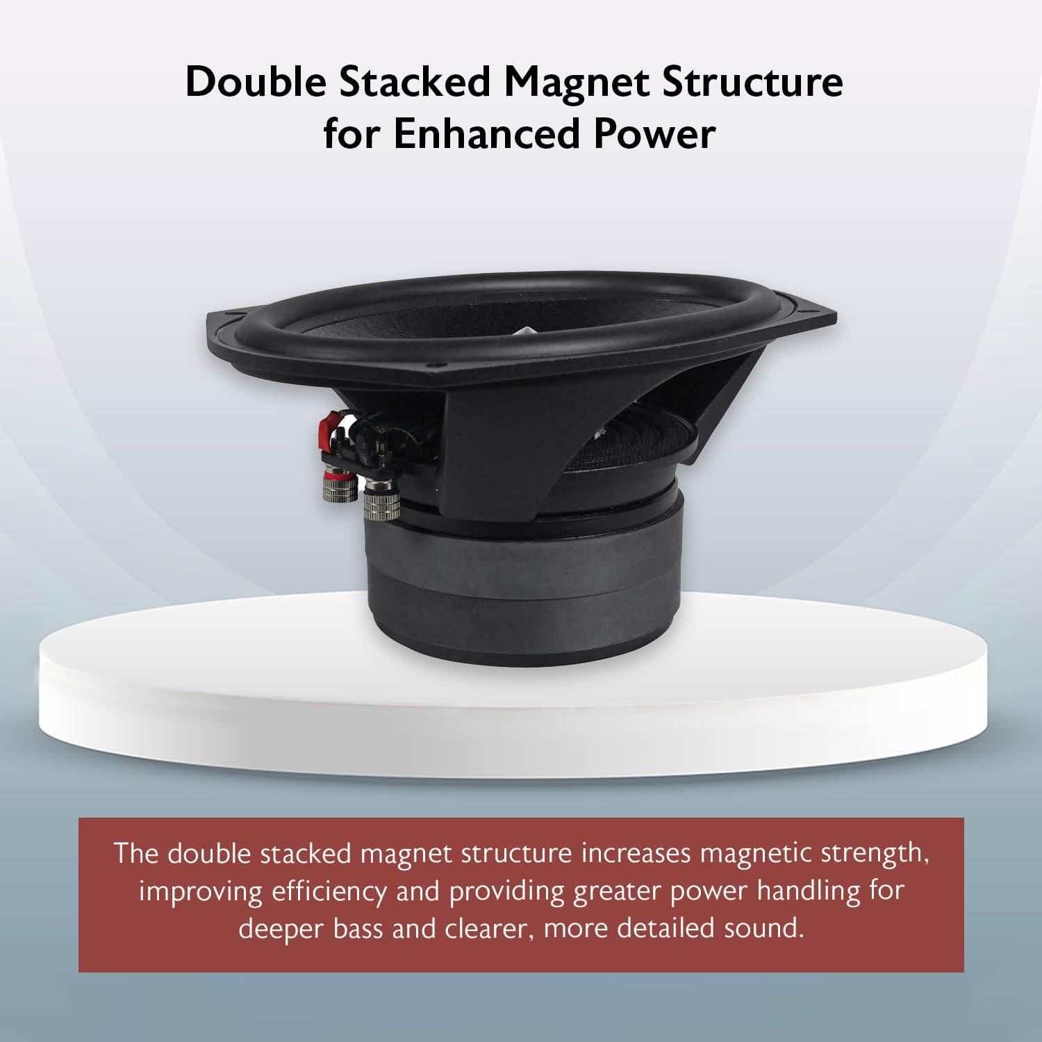 Rockville Rockville RVL69W Competition 6x9\" Woofer, 300W Peak/150W RMS, 4 Ohm, Double Stacked Magnet, Butyl Rubber Surround, Perfect for Mid-Bass and Lows