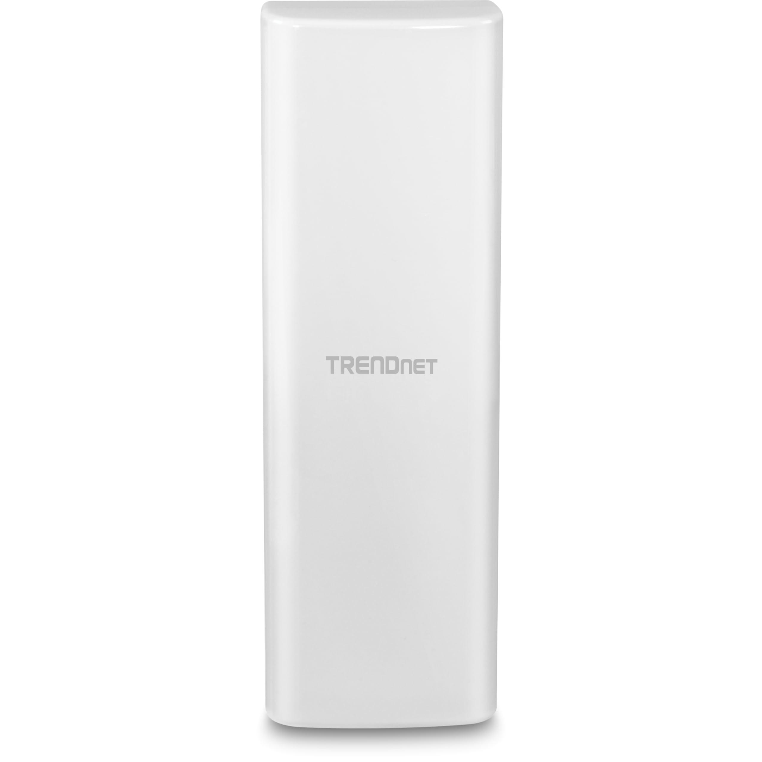 TRENDnet TRENDnet 14 dBi WiFi 6 AX1200 Outdoor Directional PoE Access Point, TEW-940APBO, 5GHz WiFi 6 Point-to-Point Bridge, 1 x Gigabit PoE (in) Port, and 1 x Gigabit Port, 14 dBi Directional Antenna, White