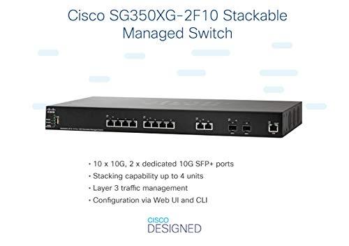 Cisco Cisco SG350XG-2F10 Stackable Managed Switch | 10 Ports 10 Gigabit Ethernet (GbE) | 2 dedicated 10G SFP+ | Limited Lifetime Protection (SG350XG-2F10-K9-NA)