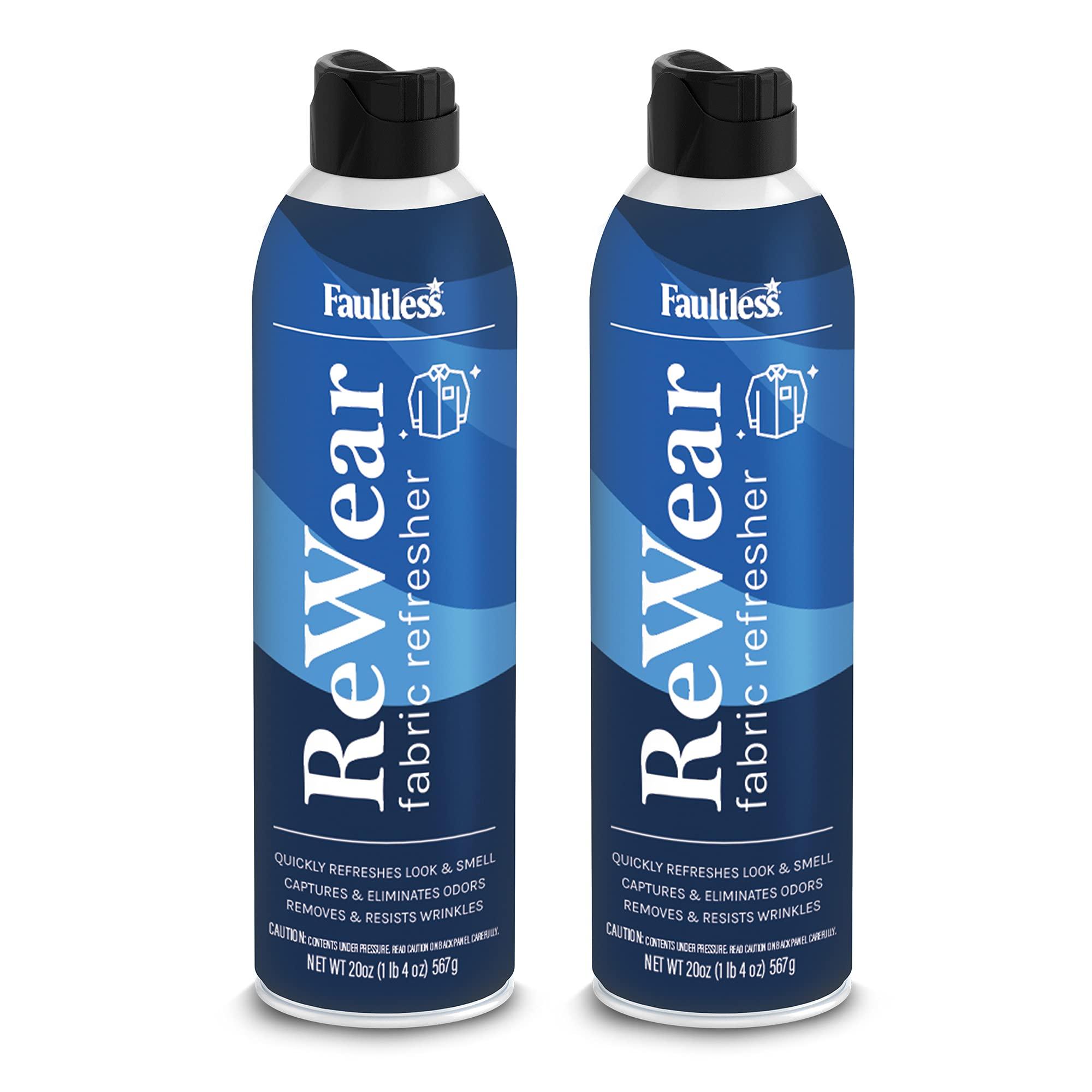 Faultless Faultless ReWear Dry Wash Spray for Clothing Wrinkle Remover, Fabric Refresher Spray, Captures Odors Like Dry Shampoo for Clothes: Fresh Look W/Out Laundry, 20oz