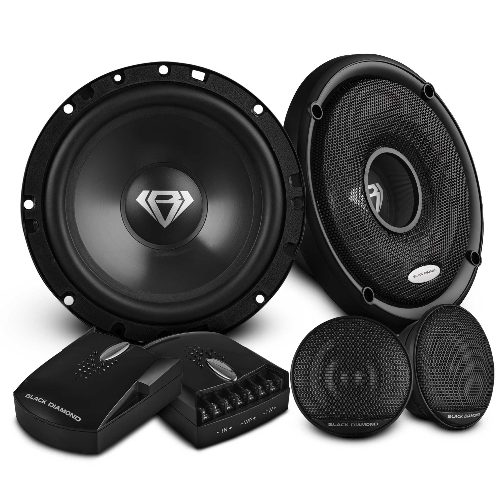 BLACK DIAMOND BLACK DIAMOND DIA-65.2C 6.5\" 2-Way Component System Speaker - 120 Watts, 4 Ohms - Clarity Unparalled by Other Speakers in Their Class (2 Speakers)