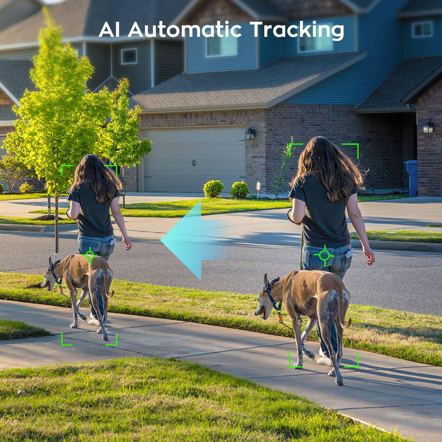 xmartO xmartO [Dual-Image Wide FOV] 16CH Security Camera System Wireless, 4-Set 2-in-1 Cameras, 4K Long Range WiFi 6 Surveillance NVR, Pan Tilt Zoom 4MP QHD Home CCTV Camera Set w. 1TB HDD, 0 Monthly Fee