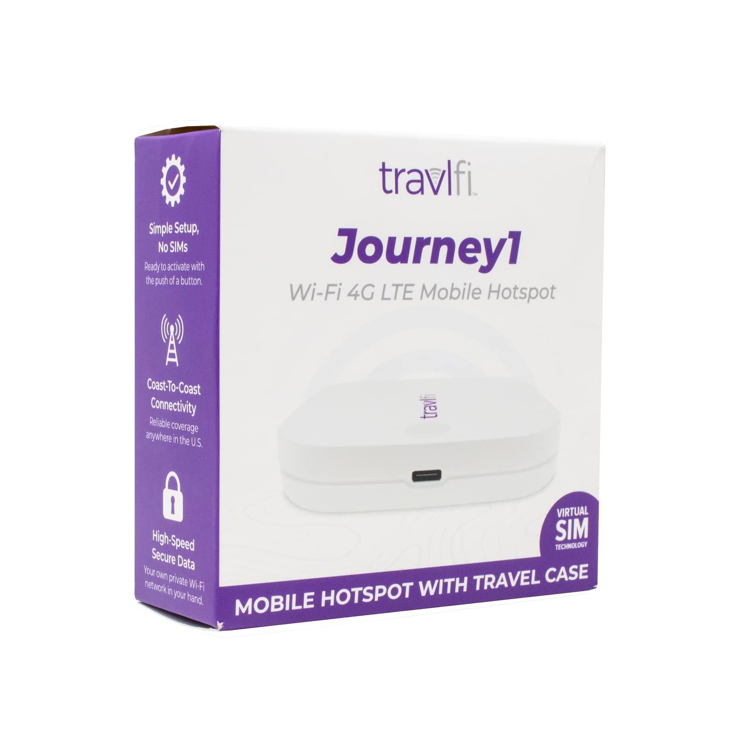 TravlFi TravlFi Journey1 LTE RV WiFi Hotspot | RV Internet with Multiple Networks, Pay As You Go and No Contracts | Portable Internet for Travel, Motorhomes and Campers
