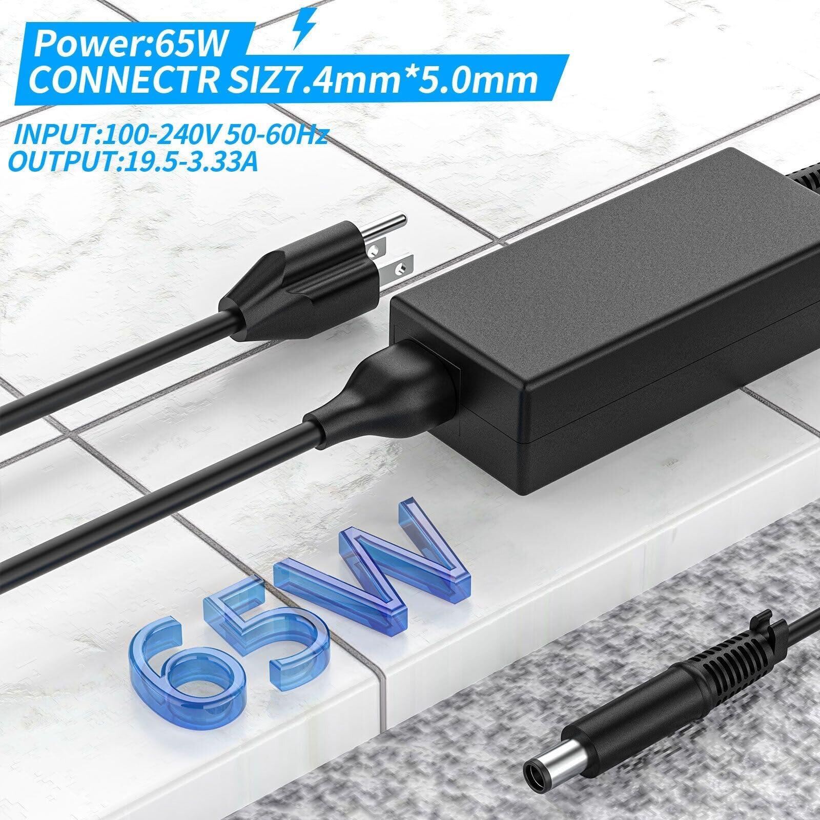 aotisn 19.5V 3.33A 65W Laptop Charger Fit for HP Pavilion G4 G6 G7 G32 G42 G56 G60 G61 G62 G71 G72 DV3 DV4 DV5 DV6 DV7 DM4 M6 M7 Power Adapter Supply Cord