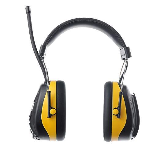 PROTEAR PROTEAR Digital AM FM Radio Headphones, Ear Protection Noise Reduction Earmuffs, 25dB NRR Hearing Protectors for Lawn Mowing and Landscaping(Yellow)