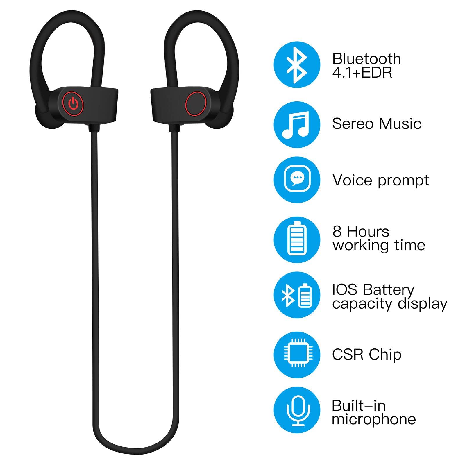 kkTrades Wireless Waterproof Bluetooth Ear Buds Stereo Headphones in Ear Sports Headset