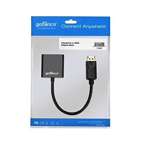 gofanco gofanco DisplayPort to HDMI Adapter - Black Male to Female DP to HDMI Converter for DisplayPort Enabled Desktops and Laptops to Connect to HDMI Displays (DPHDMI)