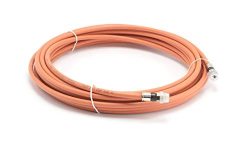 THE CIMPLE CO THE CIMPLE CO 15 Feet (4.5 Meter) - Direct Burial Coaxial Cable 75 Ohm RF RG6 Coax Cable, with Rubber Boots - Outdoor Connectors - Orange - Solid Copper Core - Designed Waterproof and can Be Buried