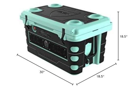 wet sounds wet sounds Stealth SHIVR-55-SFM Seafoam High Output Audio Cooler Speaker System + Full Gator Step Kit - Black Over Gray