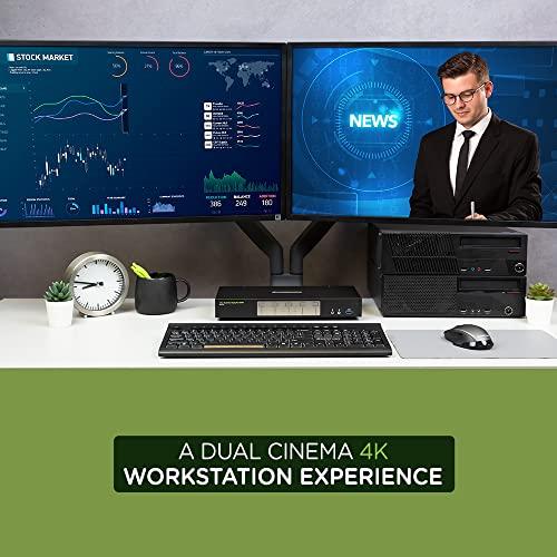 IOGEAR IOGEAR 4-Port Dual View DisplayPort KVMP Switch - 4K 60Hz - 2 DisplayPort In Per Channel - 2-Port USB 3.1 Hub 5Gbps - Keyboard Mouse Input - 7.1 HD Audio - Front Panel Selector - TAA Mac/Win - GCS1944