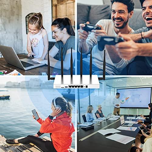 Wiflyer Wiflyer WG3526 4G LTE Router | AC1200Mbps Dual Band CAT4 Wireless Router with Metal Case and Detachable 6×5dBi Antennas| Gigabit Ethernet with TF Card Slot & USB3.0 Port & SIM Card Slot