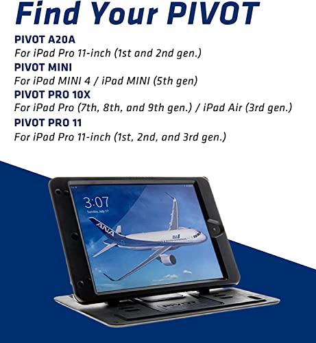 PIVOT PIVOT MN5 Versatile Tablet Case - Fits iPad Mini 5th gen & iPad Mini 4-360 Degree Protection - for Professional Pilots, General Aviation - Gray