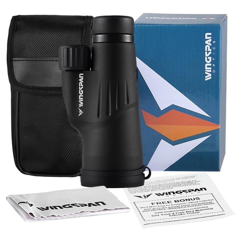 Wingspan Optics Wingspan Optics Explorer High Powered 12X50 Monocular. Bright and Clear. Single Hand Focus. Waterproof. Fog Proof. For Bird Watching, or Watching Wildlife. Daytime Use. Formerly Polaris Optics