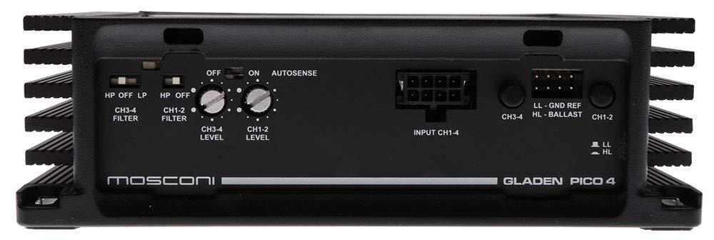 Mosconi Mosconi PICO 4, 4 -Channel Class D Amplifier: 4 X 90w
