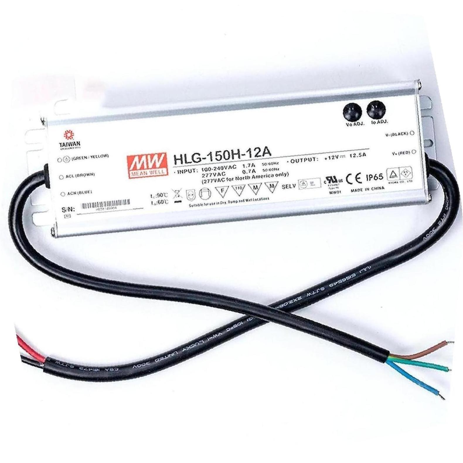 YS powered by MW Generic HLG-150H-12A 12V 12.5A 150W LED Driver IP67 for Outdoor Lighting, YS-HLG-150H-12A