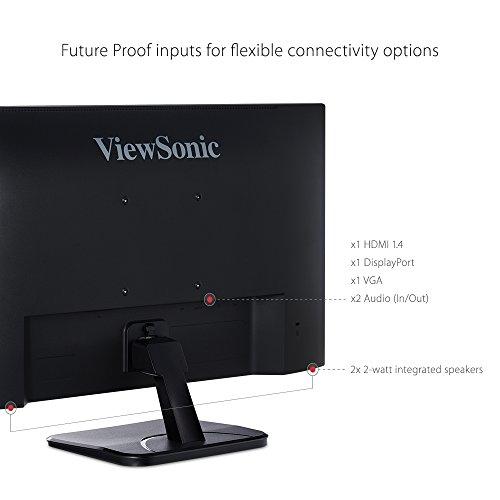 ViewSonic ViewSonic VA2456-MHD 24 Inch IPS 1080p Monitor with 100Hz, FreeSync, HDMI, DisplayPort and VGA Inputs for Home and Office