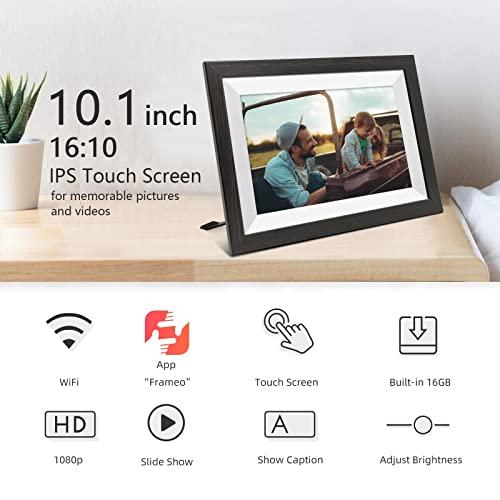 LuvLink LuvLink Digital Photo Frame! Brown Smart Frameo WiFi Connected Photo Frame - 10 inch, 1280x800, 16 GB. Send Photos to Your Loved Ones from Anywhere!