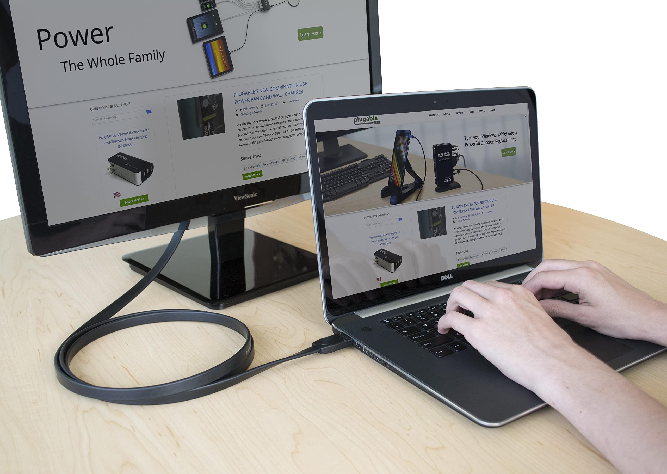 Plugable Plugable HDMI to VGA Adapter, Driverless 6 Foot (1.8 Meter) Converter Cable Supporting Up to 1920 x 1080 (60Hz)