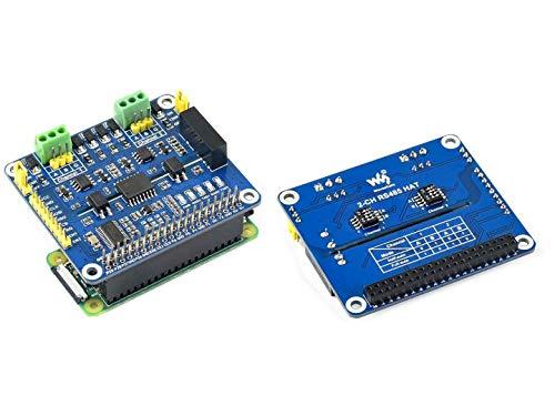 waveshare 2-Channel Isolated RS485 Expansion HAT for Raspberry Pi Series Boards with Embedded Protection Circuits, Adopt SC16IS752+SP3485 Solution,Converts SPI to RS485