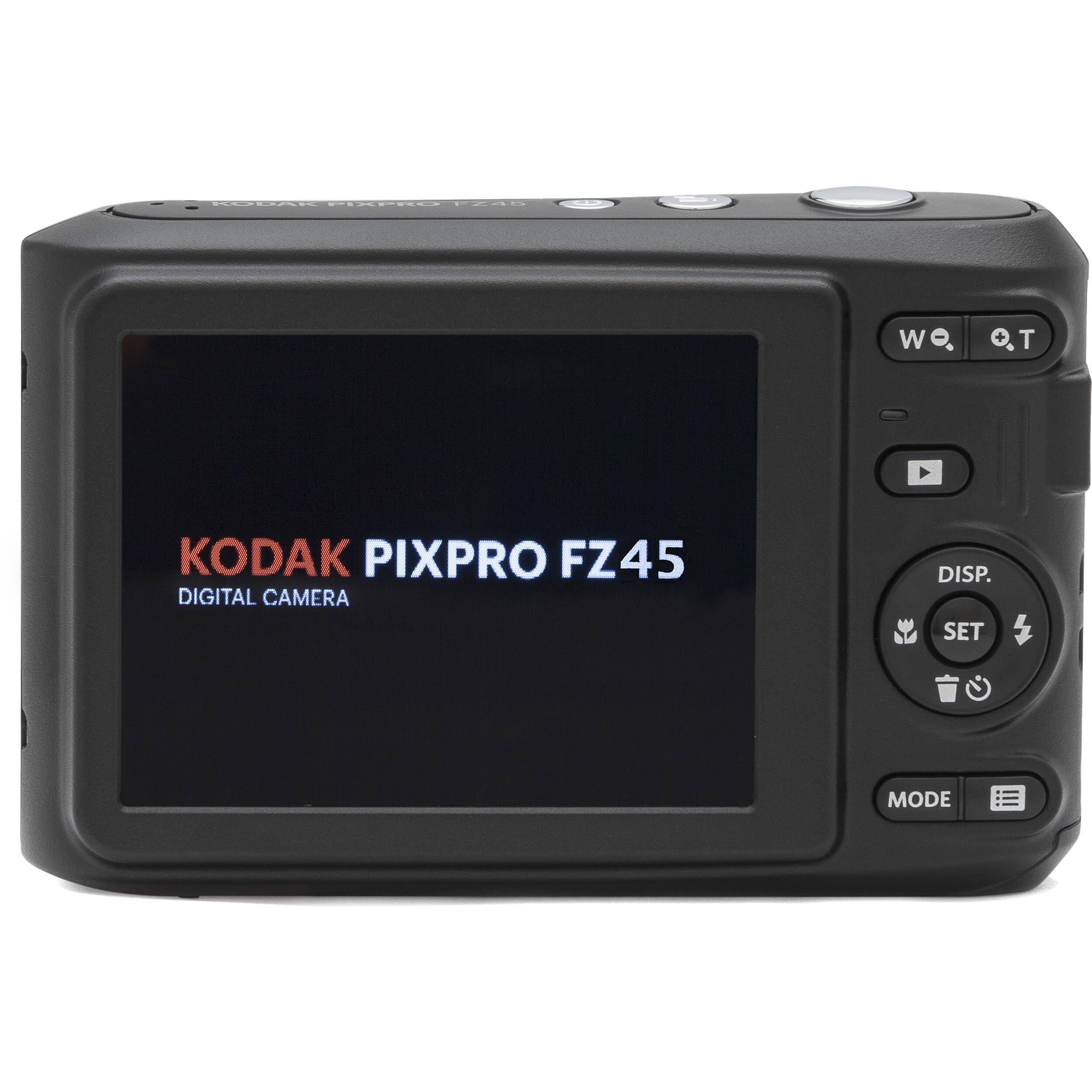 The Imaging World Kodak PIXPRO FZ45 16MP Digital Camera 4X Optical Zoom 27mm Wide Angle 1080P Full HD Video 2.7" LCD Camera (Red) + 64GB Card and Reader + Case + Memory Wallet + Tripod + Cleaning Bundle