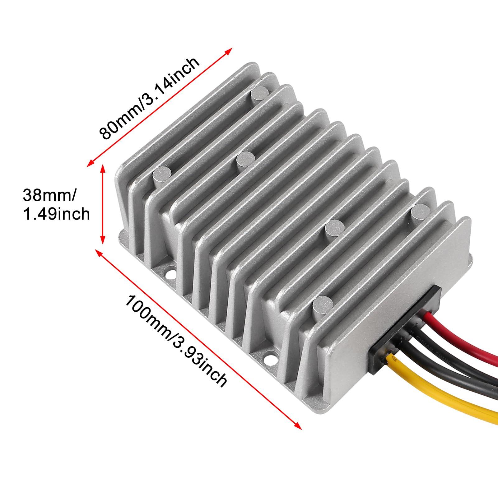 DORHEA DC 36V/48V to 12V Step Down 30A 360W DC to DC Buck Transformer Power Supply Module Buck Converter Regulator Waterproof Voltage Reducer for Golf Cart, Car
