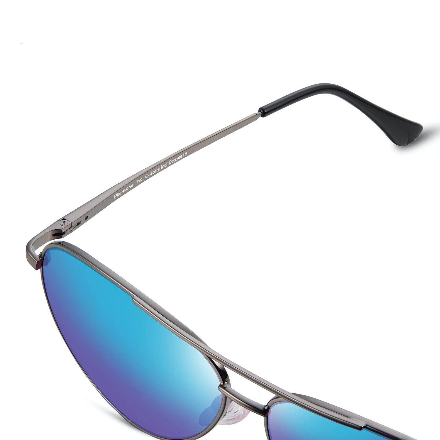 Pilestone Pilestone TP-035 Lens B Color Blind Glasses Aviator Style for Strong/Severe Red-Green Blindness Indoor/Outdoor Use