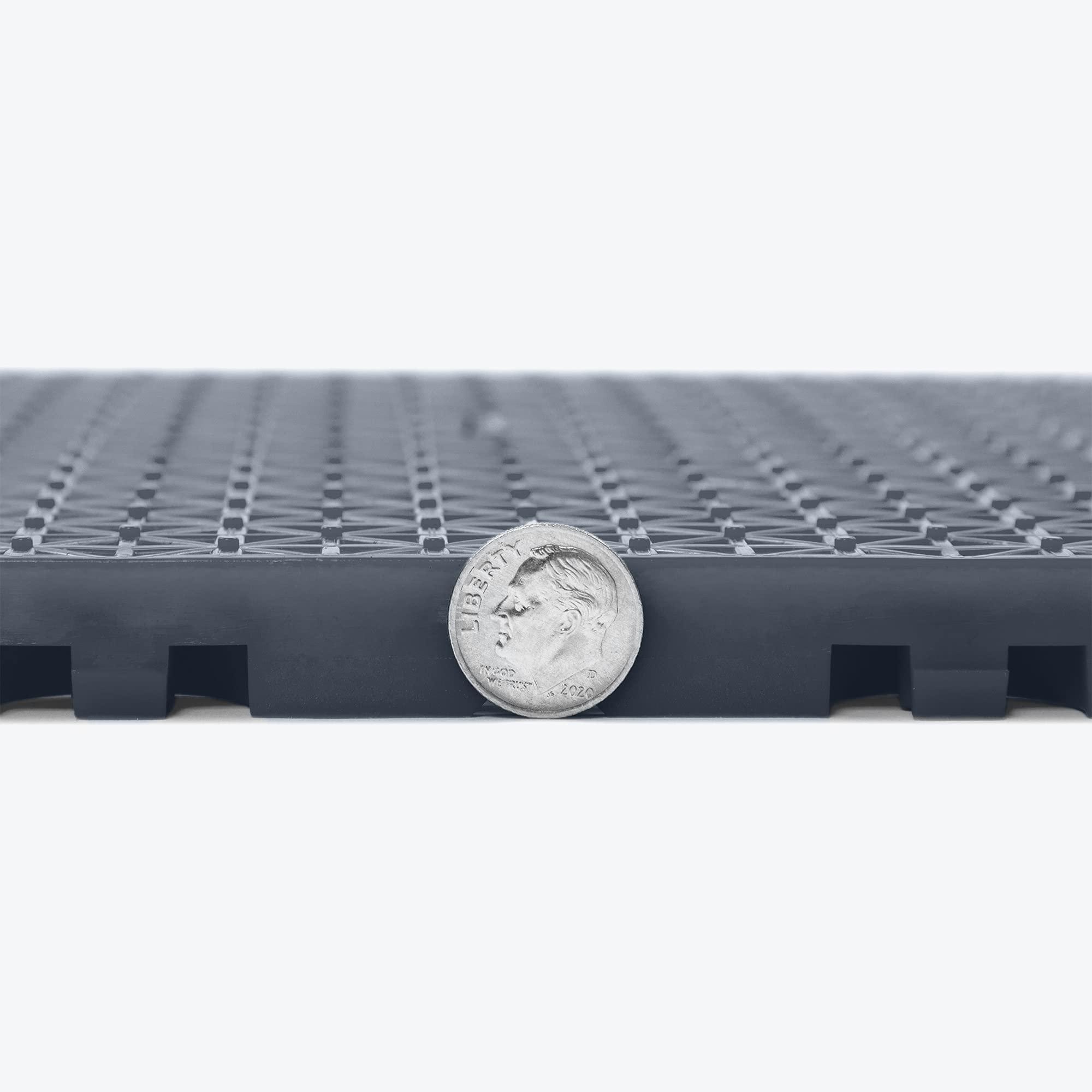 IncStores IncStores 5/8 Inch Thick ProGame Outdoor Basketball Court Flooring | Build The Ultimate Space for Basketball, Tennis, and More with Weatherproof Plastic Floor Tiles | 40 Tiles, Graphite