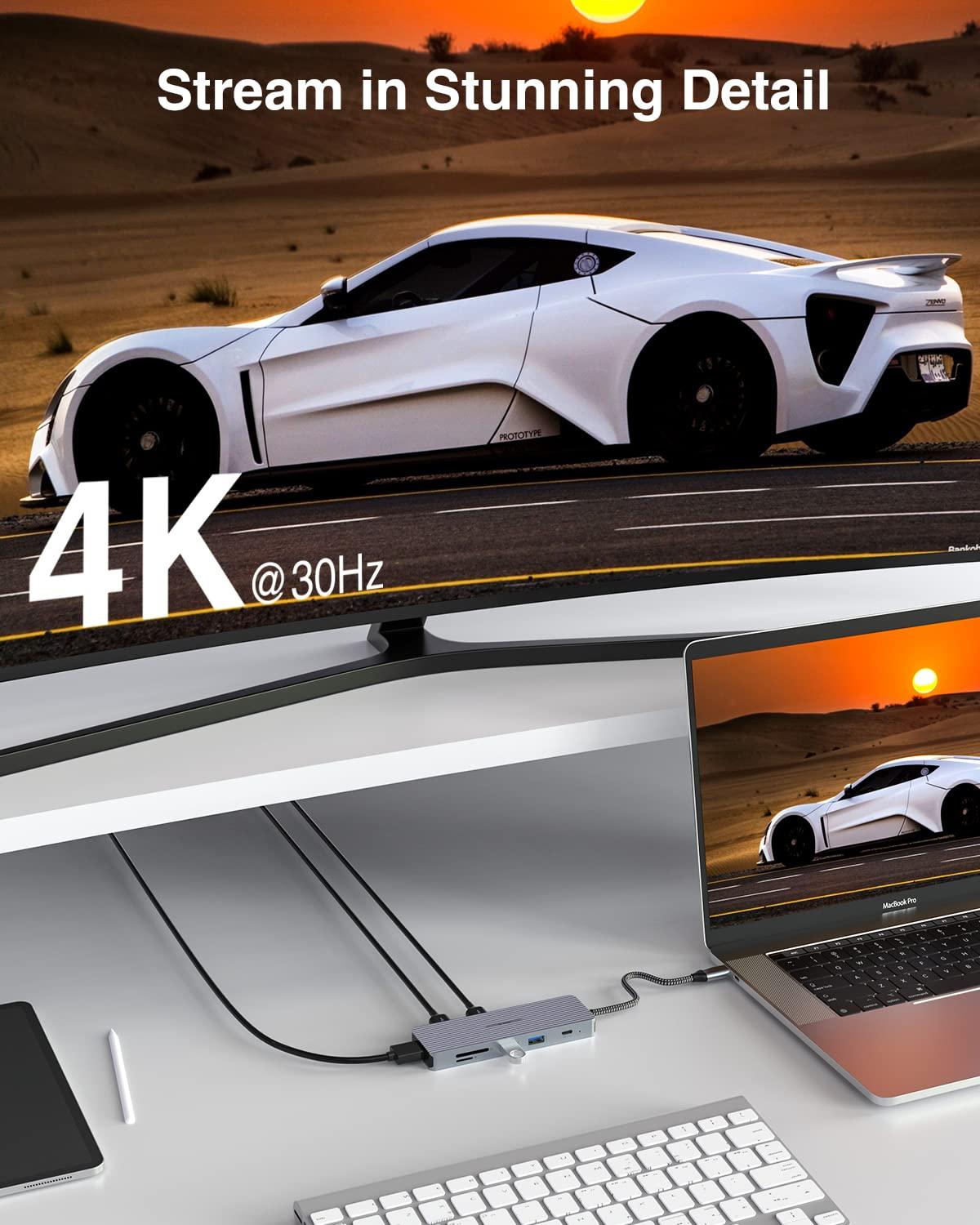 TOTU TOTU 18-in-1 Thunderbolt 3 Docking Station(8K DP)& 9 in 1 100W 4K HDMI USB C Hub