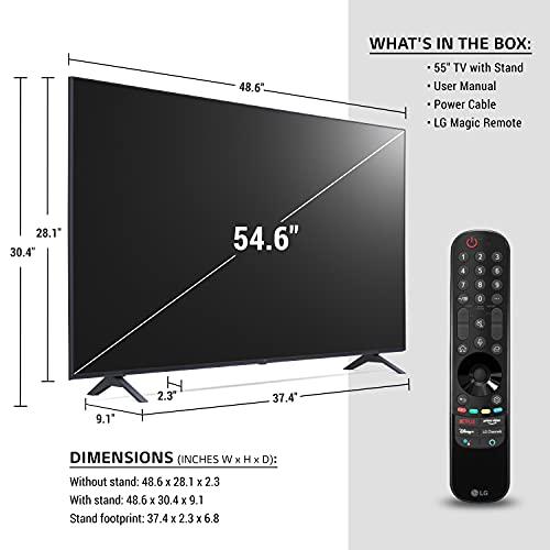LG LG 80 Series 55" Alexa Built-in, 4K UHD Smart TV, 60Hz Refresh Rate, Filmmaker Mode, Game Optimizer (55UP8000, 2021)