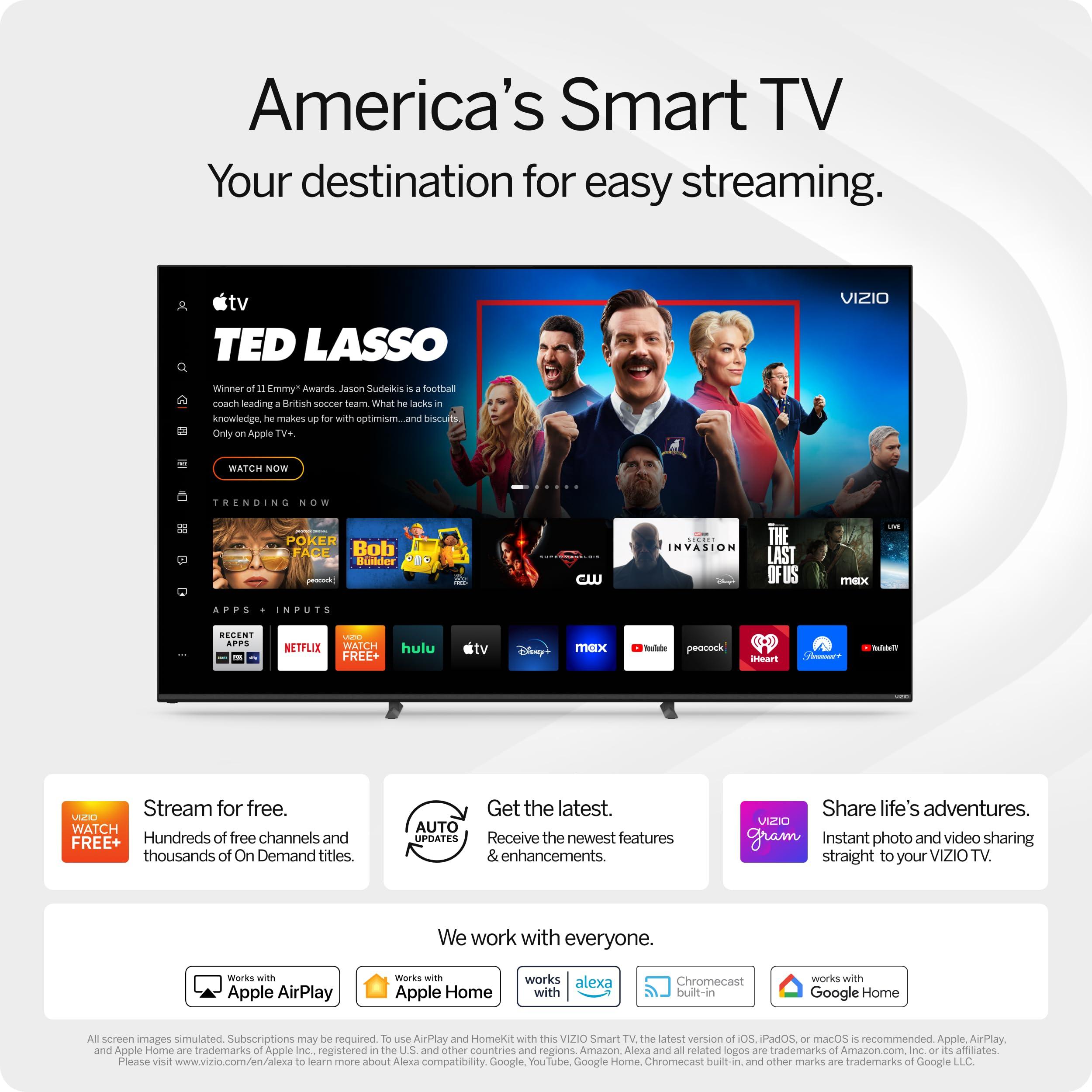 VIZIO VIZIO 65-inch Quantum 4K QLED Smart TV with Dolby Vision, 120FPS @ 1080p PC Gaming, WiFi 6, Bluetooth Headphone Capable, Apple AirPlay, Chromecast Built-in (New)- M65Q6-L4