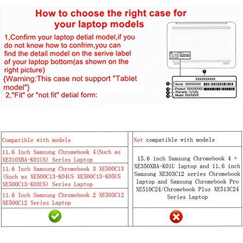Alapmk Alapmk Protective Case Cover for 11.6" Samsung Chromebook 4 XE310XBA & Chromebook 3 XE500C13 & Chromebook 2 XE503C12 XE500C12 Series Laptop(Note:Not fit Samsung XE303C12 Series Chromebook),Black