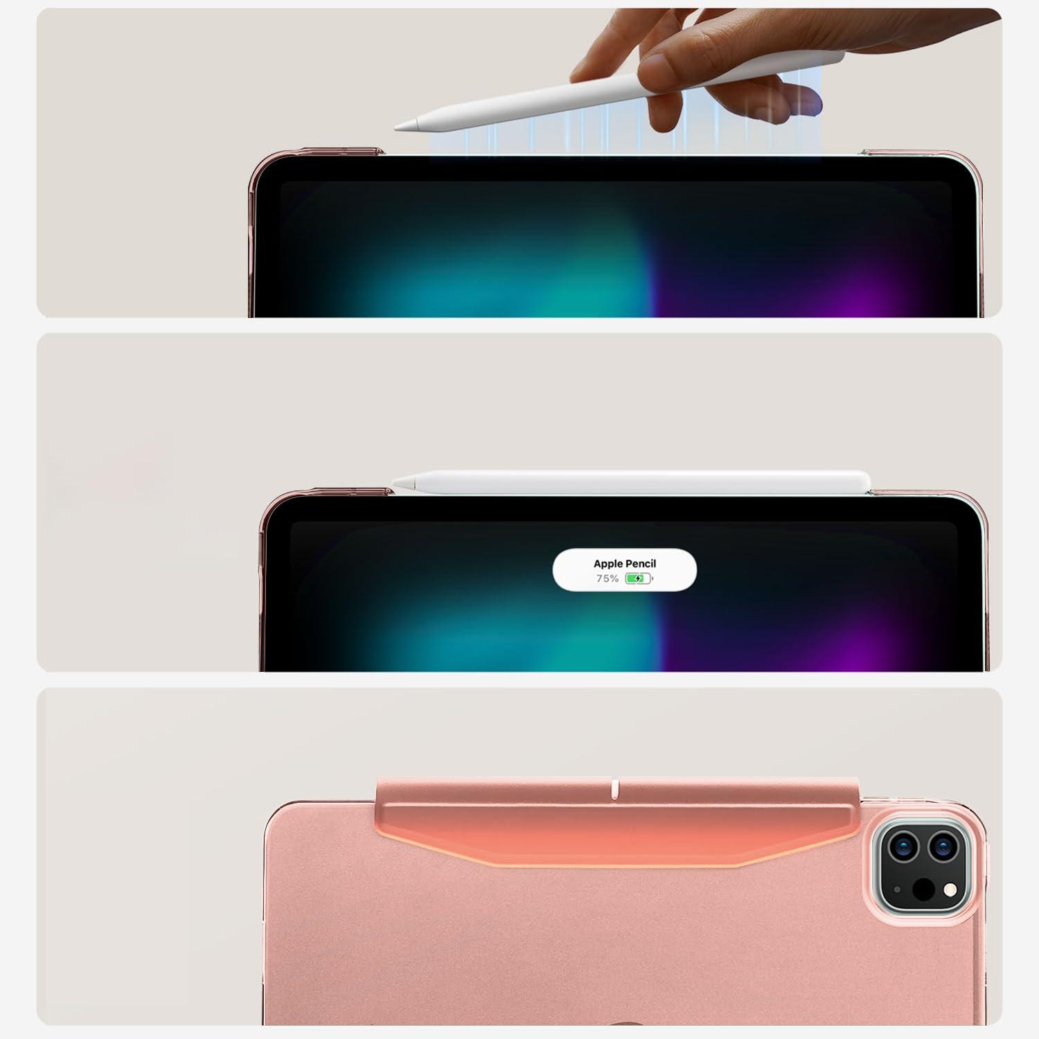 ZERODAMAGE SAHARA CASE Sahara - Venture Series Tri-Fold Folio Case for iPad Pro (M4) 13" 2024, Desert Rose, (TB00377)