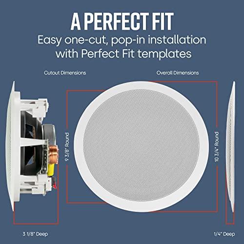 Polk Audio Polk Audio RC85i Sound Ceiling Mount Speakers, White & Polk Audio RC80i Ceiling Mount Speakers, White