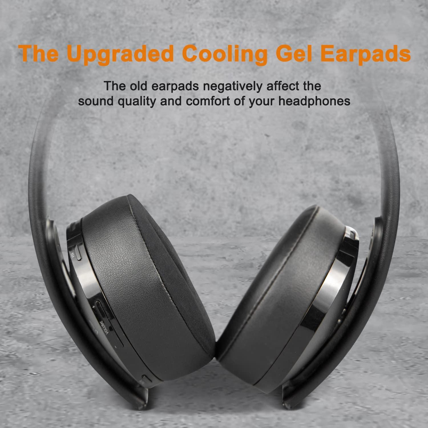 SOULWIT SOULWIT Replacement Earpads for Sony New Gold Wireless PlayStation PS4 (2018 Version) Headset, Ear Pads Cushions with High-Density Foam (CUHYA-0080 CG Black)