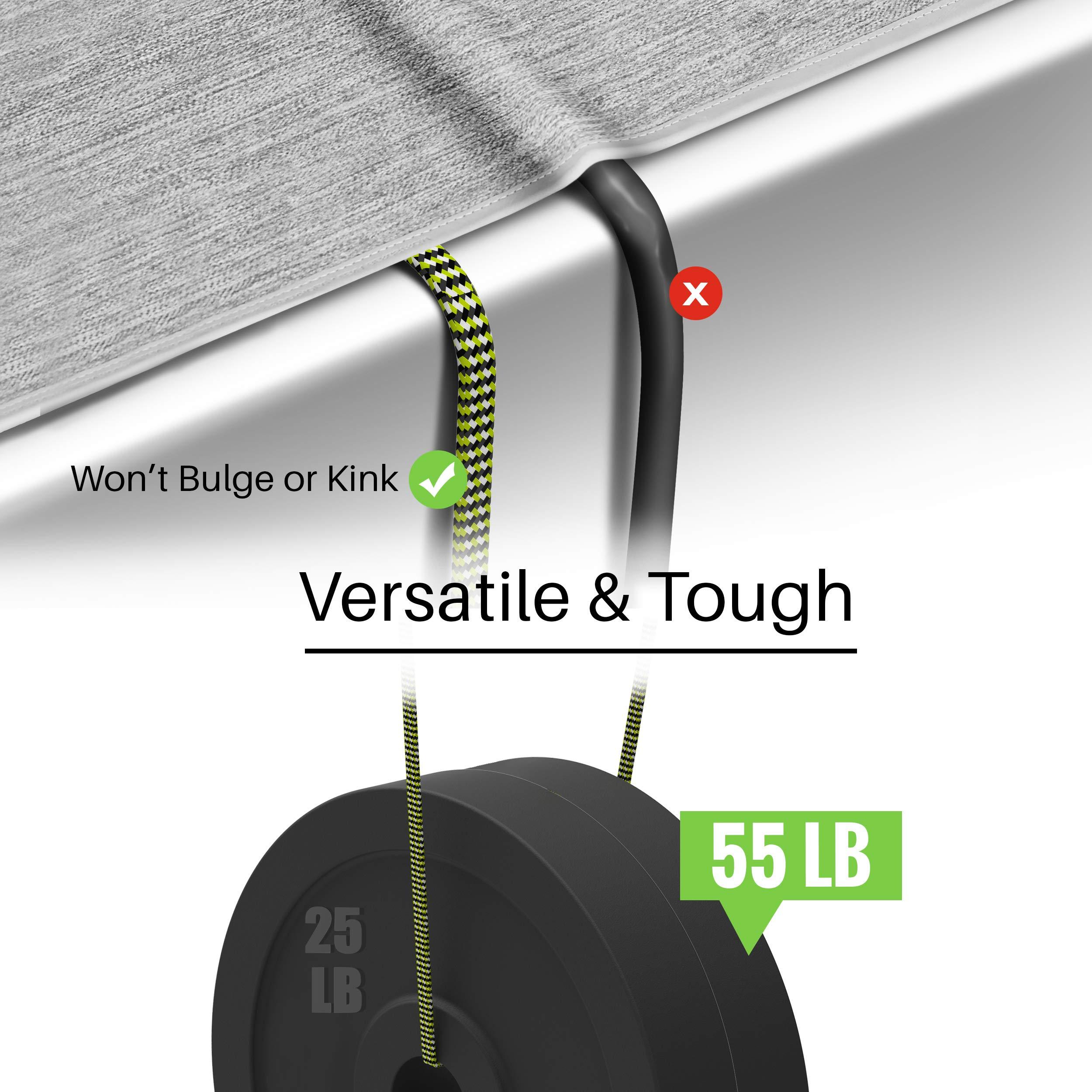 GearIT GearIT Cat 7 Ethernet Cable (33ft, 1-Pack) High Speed Nylon Braided Flat Internet Computer Patch Cord - Compatible Cat7/Cat6/Cat5e RJ45 LAN Router, Modem, Switch, Gaming - 33 feet