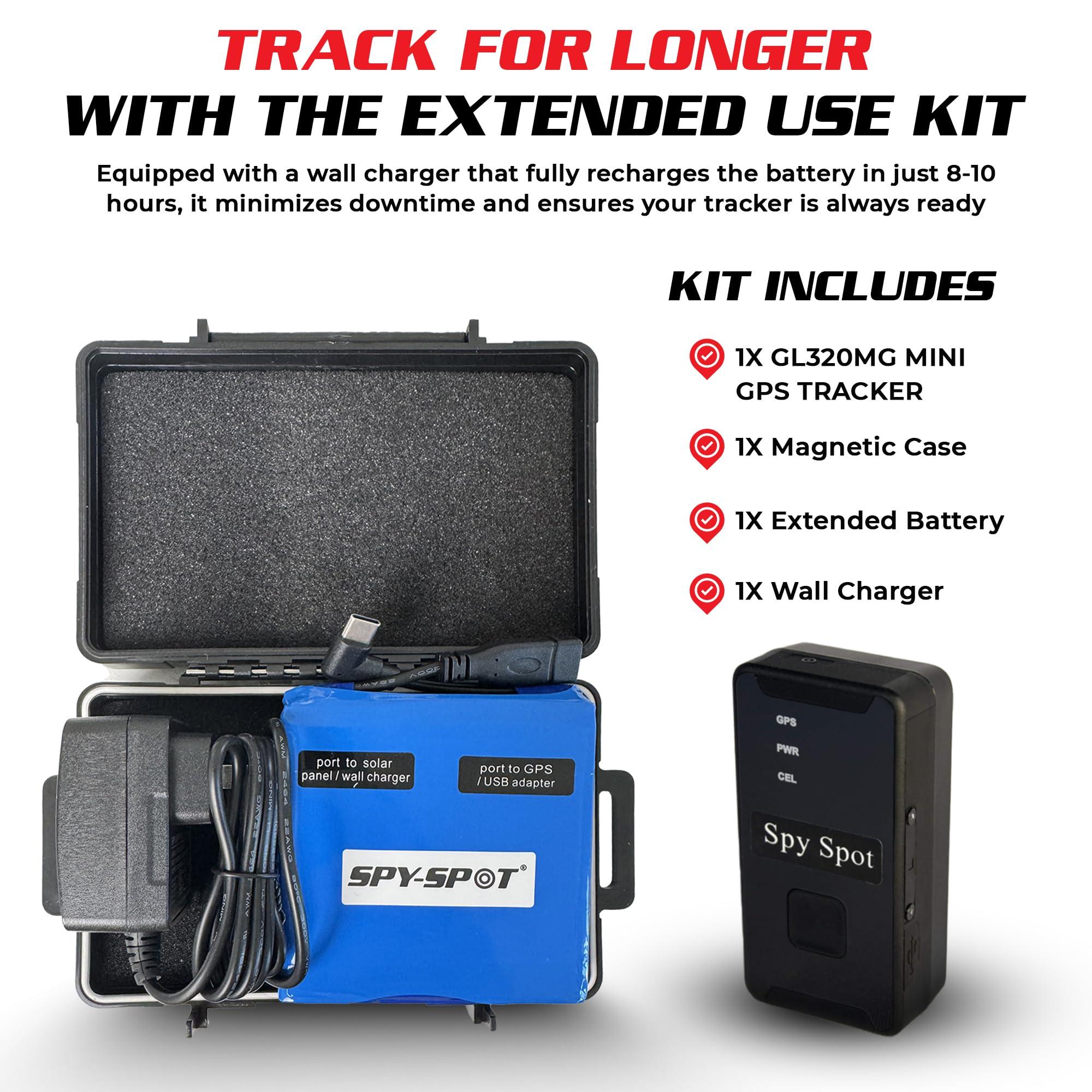 Spy Spot SpySpot Tracking Kit - 4G Queclink GL320MG GPS Tracker with Magnetic Waterproof Case, Battery and USB Adapter - Subscription Required