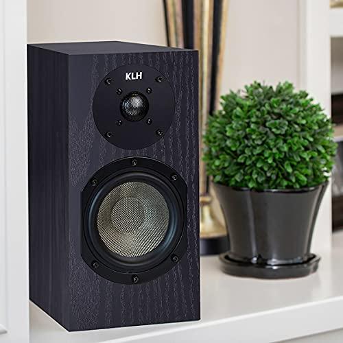 KLH KLH Albany II 2-Way Bookshelf Speakers for Premium Studio Music |High Performance Home Theater|Hi-Res Surround Sound |Deep Bass Port | Detachable Magnetic Grille | Black (Pair)