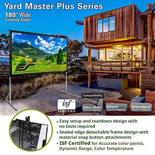 Elite Screens Elite Screens Yard Master Plus, 120-INCH 16:9 Height Setting Adjustable Portable Projector Screen, 4K HD Outdoor Indoor Movie Theater Front Projection, US Based Company 2-YEAR WARRANTY, OMS120H2PLUS