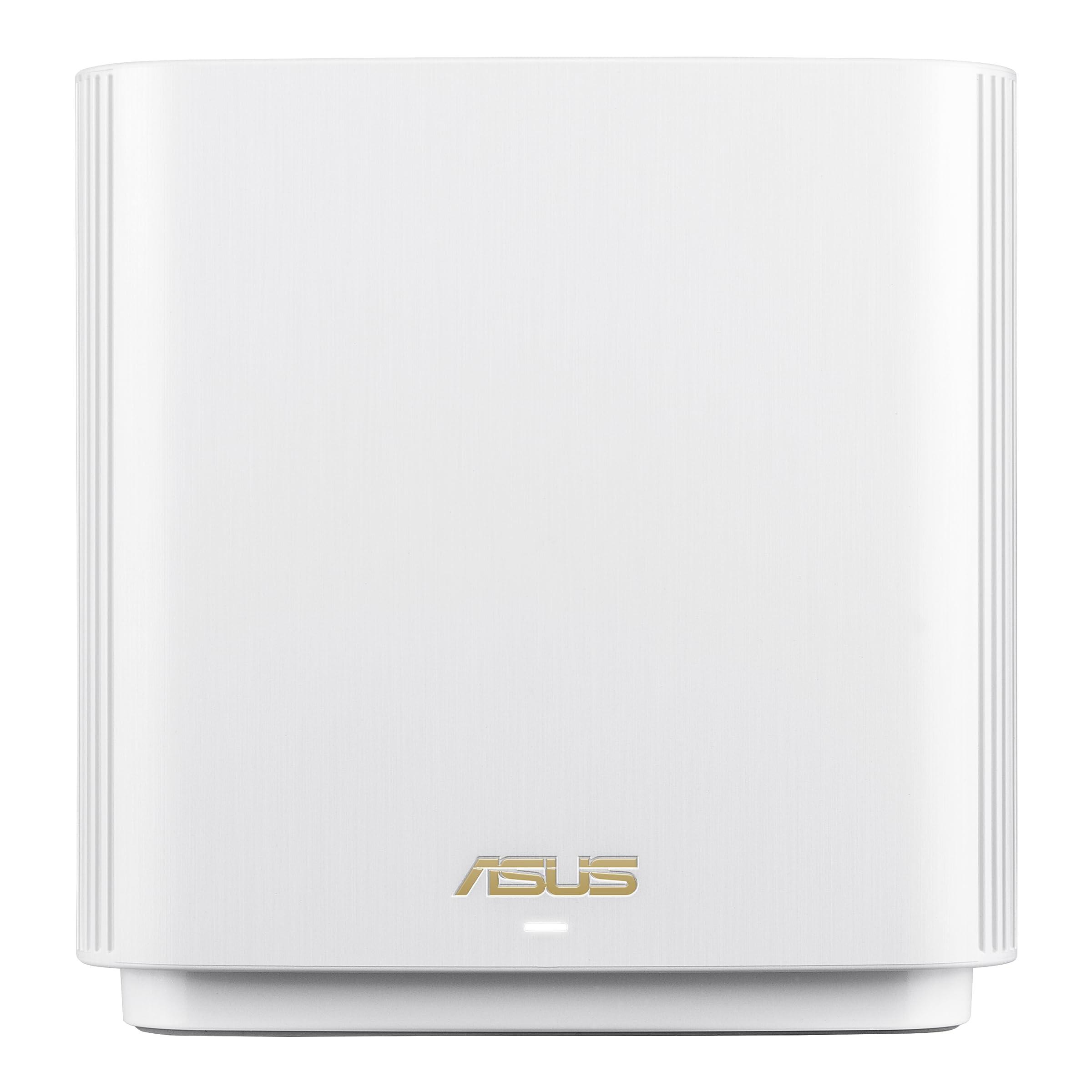 ASUS ASUS ZenWiFi XT9 AX7800 Tri-Band WiFi6 Mesh WiFiSystem (1Pack), 802.11ax, up to 2850 sq ft & 4+ Rooms, AiMesh, Lifetime Free Internet Security, Parental Controls, 2.5G WAN Port, UNII 4, White