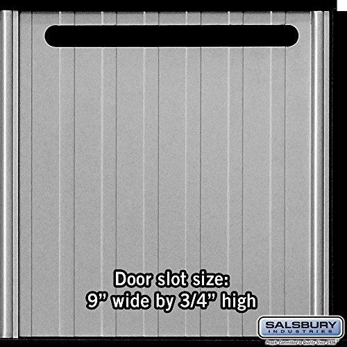Salsbury Industries Salsbury Industries 2282 Aluminum Drop Box, 2 Compartments, Aluminum with Black Trim