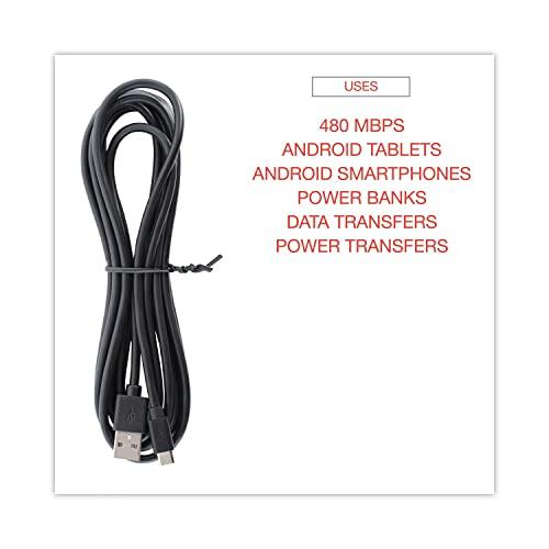 Innovera Innovera 30013 USB to Micro USB Cable, 10 ft, Black