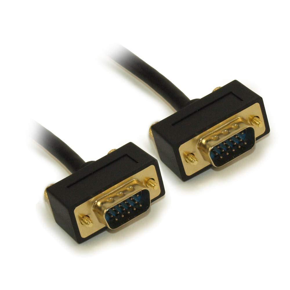 My Cable Mart MyCableMart 10ft VGA Ultra-Thin Compact END Male/Male Triple Shielded Cable