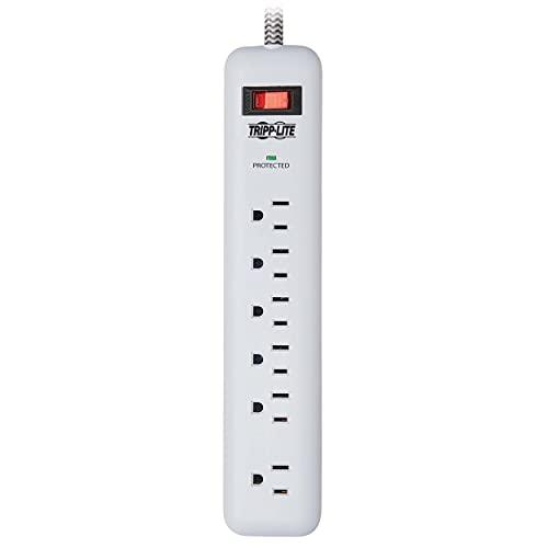 Tripp Lite Tripp Lite Surge Protector Power Strip 7-Outlet with 2 USB Ports 6ft Cord White (TLP616USB)