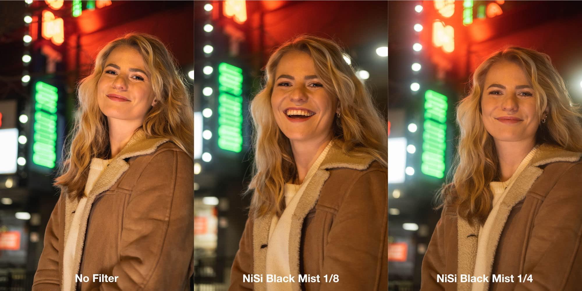 NiSi NiSi - 40.5mm Circular Black Mist Filter Professional Kit, 1/2, 1/4 and 1/8 Strength, Cleaning Cloth, Carrying Case, Pro-Mist Diffusion Filter for Soft Shadow, Dream-Like, Photography and Videography